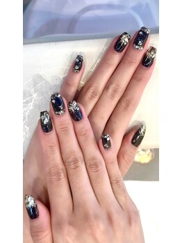 マイティーカラー(MIGHTY COLOR)/黒×ゴールド、シルバーラメ