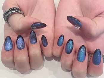 メルク 梅田店(meRK)/マグネットネイル/ブルーネイル