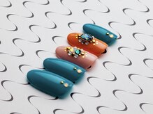 アデリー(ADELIAE)/単色カラー ＋ ストーンアート