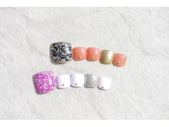 ネイルサロン ブリオン(Nail Salon Bullion)/ダマスク柄ネイル