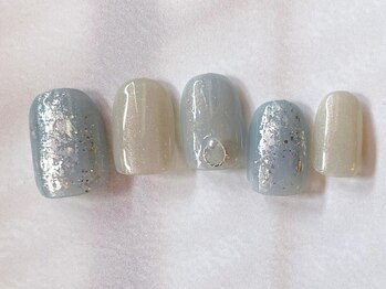 アイネイルズ 梅田店(I nails)/くすみブルーニュアンス¥7700