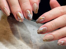 秋ニュアンスネイル