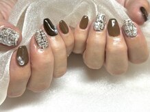 アルティノ ネイル ガーデン(altino nail garden)/パール×ツイード