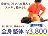 【肩首コリ・腰痛がスッキリ爽快】全身整体コース￥6900→￥3800