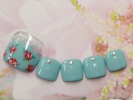 お花ネイル*フット10