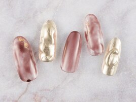 タイダイデコボコミラーネイル