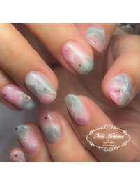 大理石風ネイル