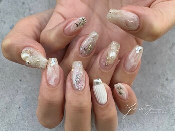 ユーティーネイル(Youty Nail)/パールビジューニュアンス