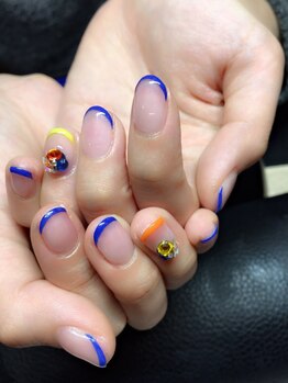 フリーネイル 今福鶴見店(free nail)/細フレンチ☆