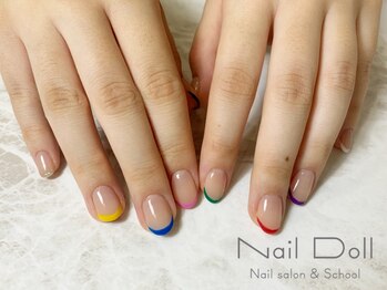 ネイルドール(Nail Doll)/カラフルフレンチ