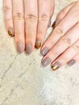 ネイルサロンファストネイルプラス 新宿店(FAST NAIL PLUS)/冬ネイル2023【べっ甲】