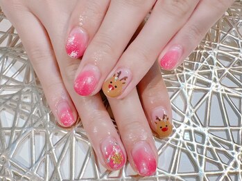 ラルネイル 大宮(Lull. nail)/#クリスマス#トナカイ#雪の結晶