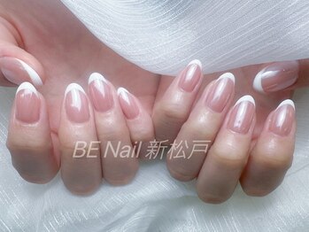 ビーネイル 新松戸(BE NAIL)/ミラーネイル＋カラーフレンチ