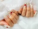 韓国◎キラキラ宝石ネイル