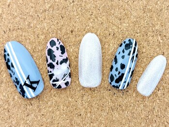 ネイルエイム(Nail eim)/レオパード柄★イニシャル★