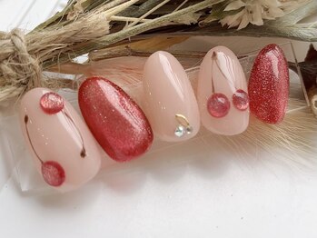 ネイルサロンアンドスクール ラフィーネ 池袋店/ぷっくりさくらんぼ◆¥7990