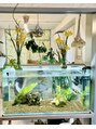 ネイルエイト 新百合ヶ丘(nail8) 熱帯魚と水の流れる音で癒されると好評です。嬉