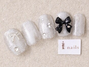 アイネイルズ 三宮店(I nails)/キラキラマグリボン