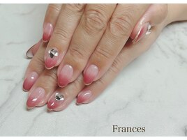 グラデーション＆先端ラメライン