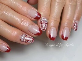 冬映えボルドーツイード