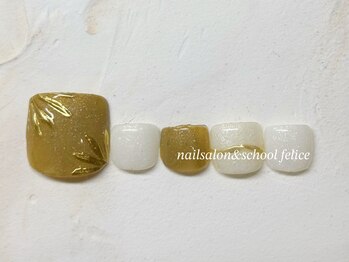 フェリーチェ(nail salon＆school felice)/フットネイル/定額制9900円/瑞江