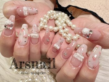 アルスネイル(Ars nail)/花柄レースネイル