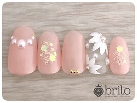 シフォンフラワーネイル