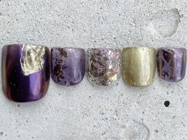 パープル凹凸ミラーFOOT ¥10000