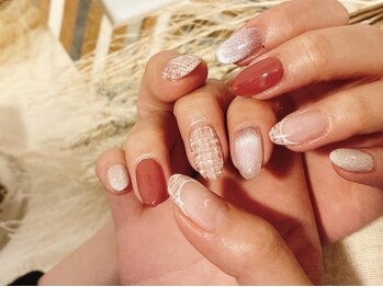 キキネイル たまプラーザ店(kikinail)/11.12月定額B ツイードネイル