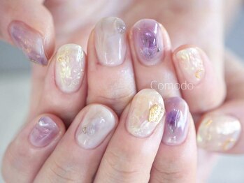 ネイル アトリエ コモード(nail atelier Comodo)/ニュアンスネイル [淡色stone]