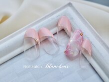 ネイルサロン ブランシュール(Nail Salon Blancheur)/斜めフレンチ＆ふんわり桜