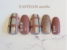 イーストハムアネーロネイル(EAST HAM anello nail)/チェック/ピンク/冬/岐阜/則武