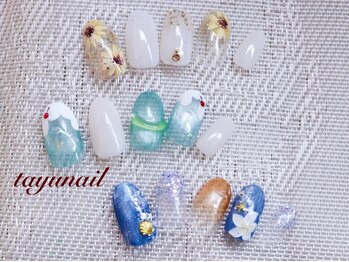 たゆ ネイル(たゆnail)の写真/【美フォルム&長さだしを実現】大人気の上品スカルプ♪スカルプ・アートやり放題ネイル19800円