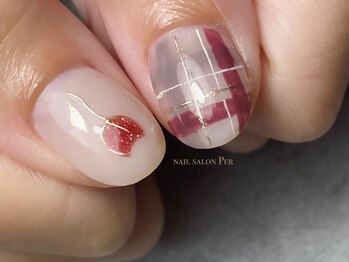 ペル(Per)/お花×チェック