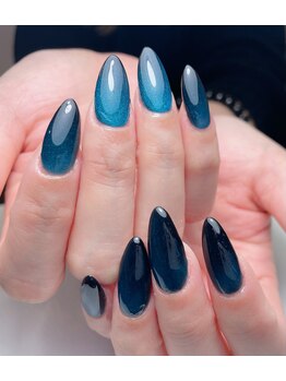 メオネイル(MEO NAIL)/長さ出しマグネットxグラデ