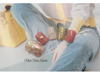 ネイルサロン アミティエ(Nail Salon Amitie)/＊シェル敷き詰め×summer foot*