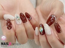 ネイリックス 栄ガスビル(NAILX)/ストーンでキラキラネイル☆