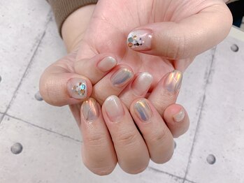 ネイル ビューティーマジック 葛西本店/涼しげオーロラネイル