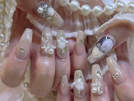 痛ネイル フレンチガーリー