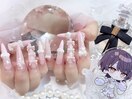 リボンいっぱい♪ガーリーネイル