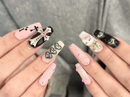 長さだしゴテゴテネイル