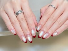 クローバーネイル 北浦和店/水光マグネッ卜+フレンチ¥8180