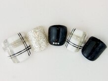 ネイルサロン ドレリッチ 大宮店(drerich)/【7990】グレーチェックフット