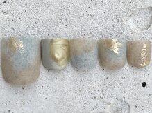 フリークネイル(FREAK Nail)/モヘアマットゴールドFOOT¥10000