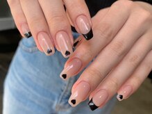 ネイルアヴァンス 京橋店(Nail AVANCE.)/北川指名 黒フレンチ