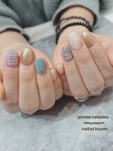 プライベート ネイルサロン マーマ(murmur)/ハート&チェックデザイン