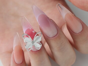 ネイルサロン ハナアオヤマ 堂山店(Nailsalon HanaAoyama)の写真/【21時まで営業◇梅田駅徒歩5分♪】持ち込み、長さだし大歓迎＊お仕事終わりやショッピングの帰りにも★