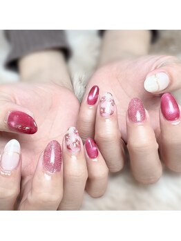 リノ(Lino)/ミラー フラワーネイル