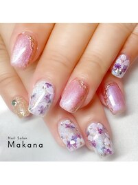 紫陽花ネイル