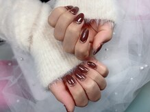 ピンキーネイル(Pinky nail)の雰囲気（アクリルスカルプチュアの長さ出しも人気です。）